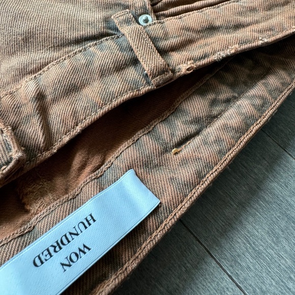 Won Hundred Jeans Pearl Overdyed "Toffee" button fly size 30" - Picture 5 of 7